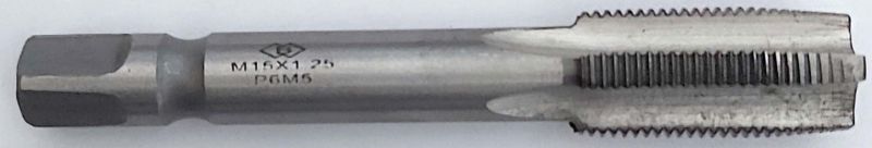 Метчик М15х1,25, м/р, Р6М5, 95/30 мм, мелкий шаг, проходной, исп 2, ГОСТ 3266-81.