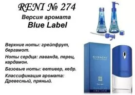 Наливная парфюмерия Reni мужской аромат Блу Лабел Blue Label (Give