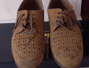 Туфли кожаная выворотка