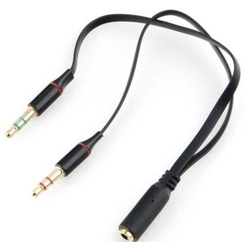Переходник аудио 2x Jack 3.5mm - Jack 3.5mm 4 pin