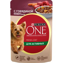 <a href="https://mixmart.info/tovary-dlya-zhivotnyh/korma-dlya-sobak/41316/" target="_blank" title="Перейти на сайт владельца" rel="nofollow" style="font-weight:bold">Влажный корм для активных собак мелких пород Purina One Мини «Говядина с картофелем и морковью в подливе», 85 г.</a><br><span style="font-style:italic"></span>