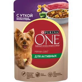 АНОНС: <a href="https://mixmart.info/tovary-dlya-zhivotnyh/korma-dlya-sobak/34329/" target="_blank" title="Перейти на сайт владельца" rel="nofollow" style="font-weight:bold">Влажный корм для активных собак мелких пород Purina One Мини &laquo;Утка с пастой и зеленой фасолью в подливе&raquo;, 85 г.</a><br><span style="font-style:italic"></span>