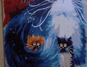 Картина Фэнтезийные котики холст акрил