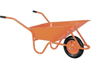 Тачка садово-строительная одноколесная(оранж.) 90кг(65л)-3200руб.