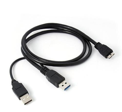 Кабель USB3.0 AM microB 0.6m Black для внешних жестких ...