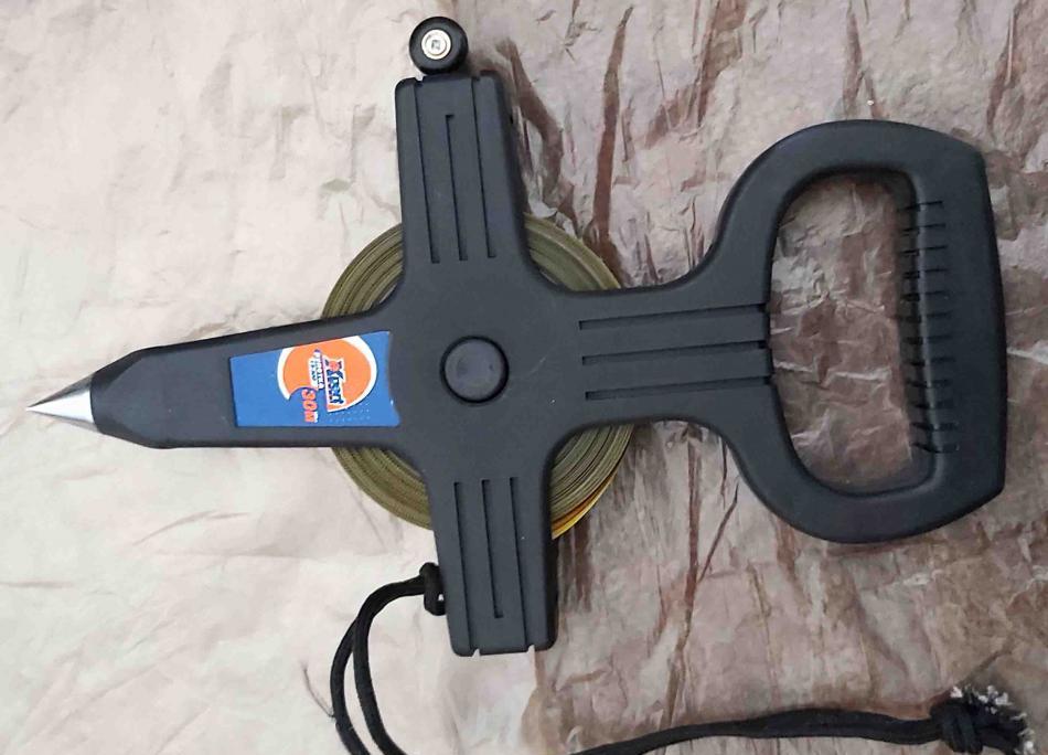 Рулетка геодезическая 30 м, стальная лента 10 мм, . ..